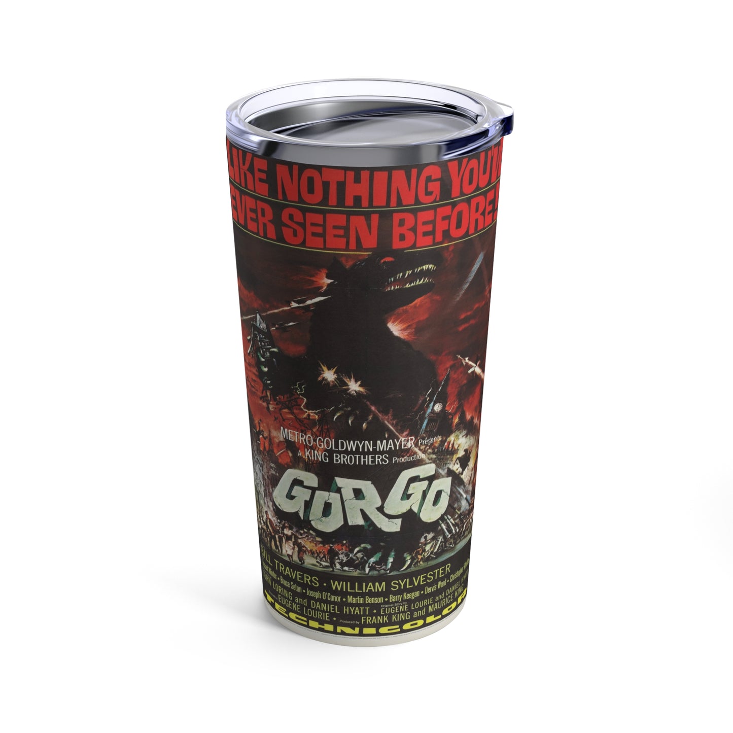 Vintage Gorgo Movie Poster Insulated Tumbler 20oz - Old School Male 