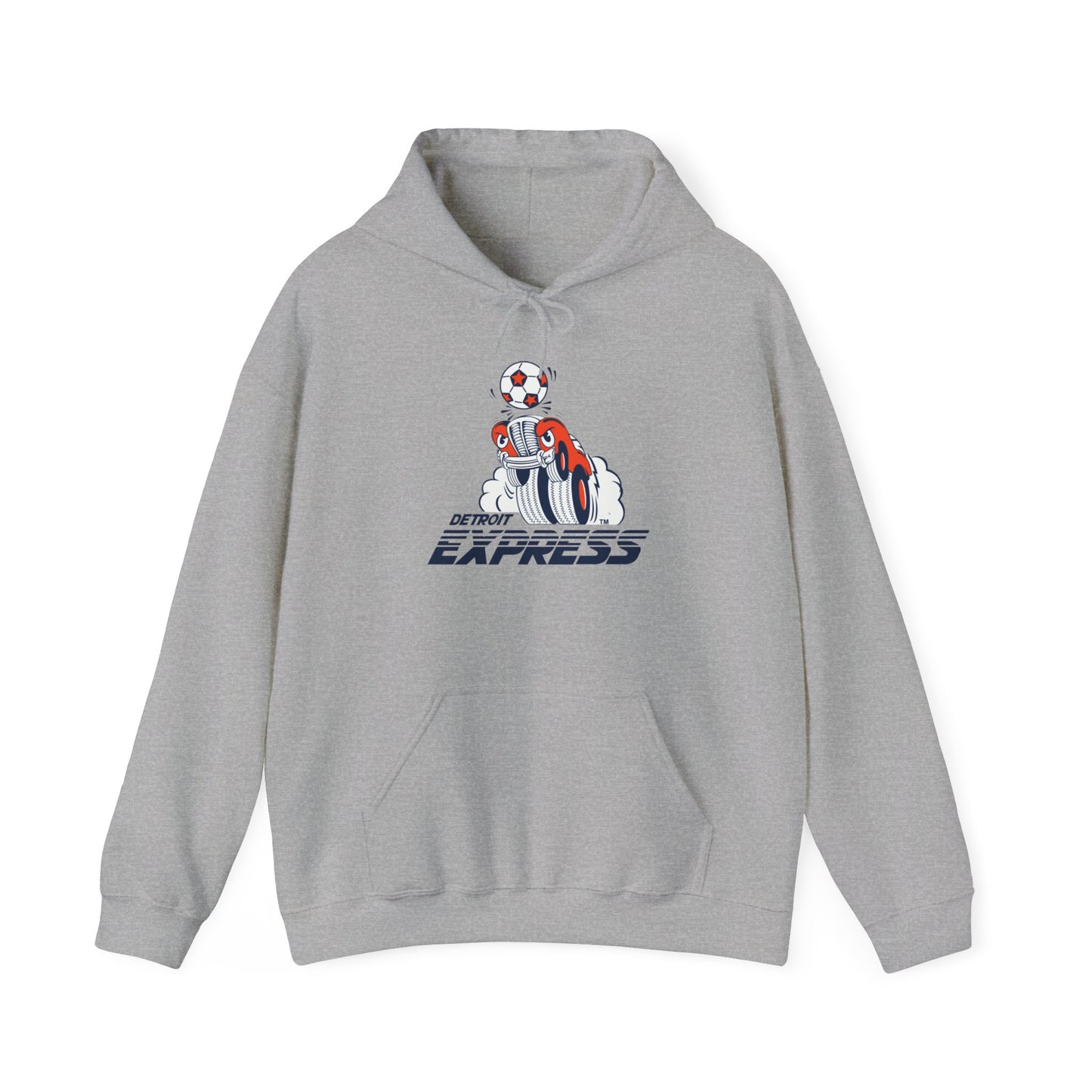 Retro Memphis Express Soccer Hoodie - Cozy 50/50 Cotton Blend, Kangaroo Pocket & Adjustable Hood