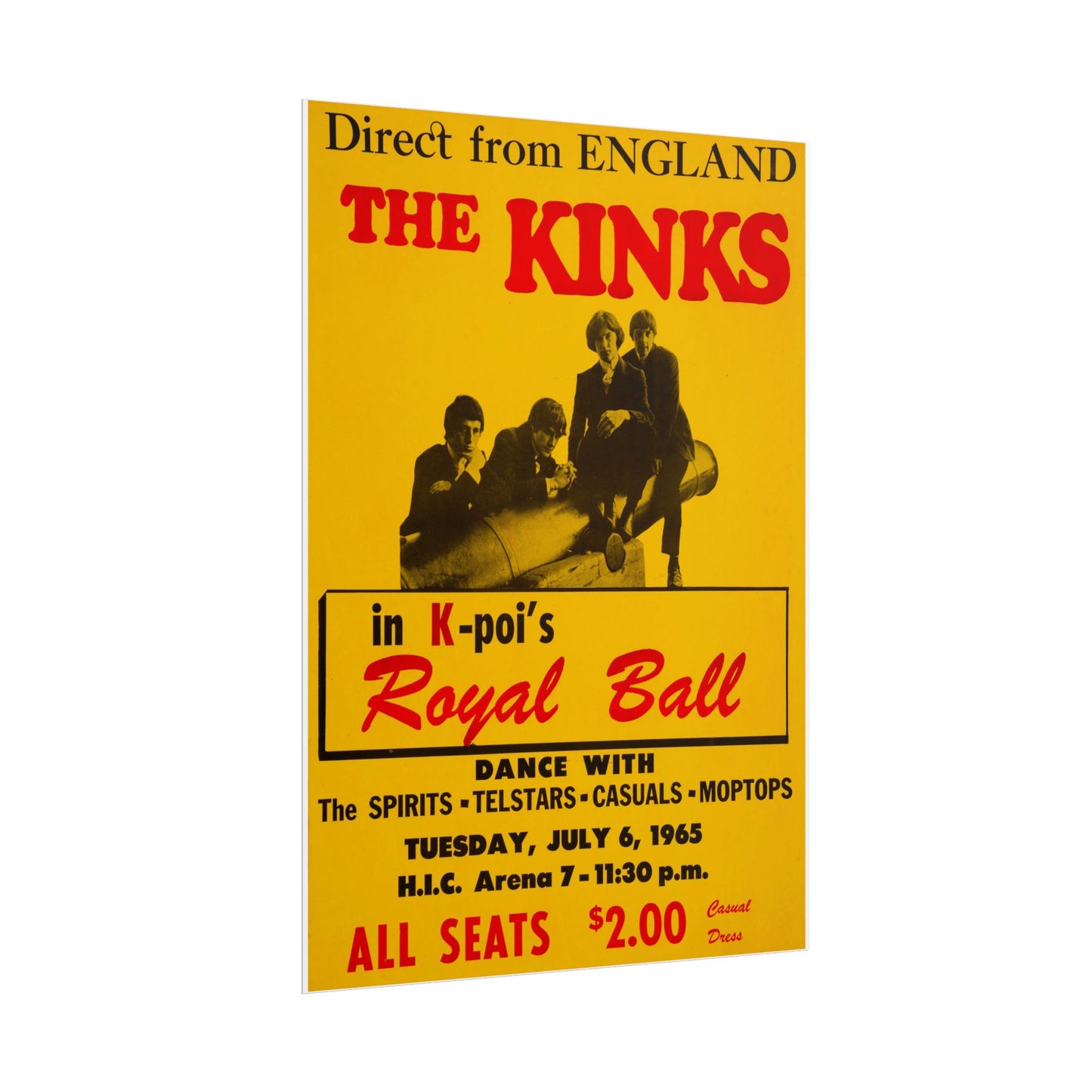 'The Kinks' Concert Poster Live at the Royal Ball Retro Posters