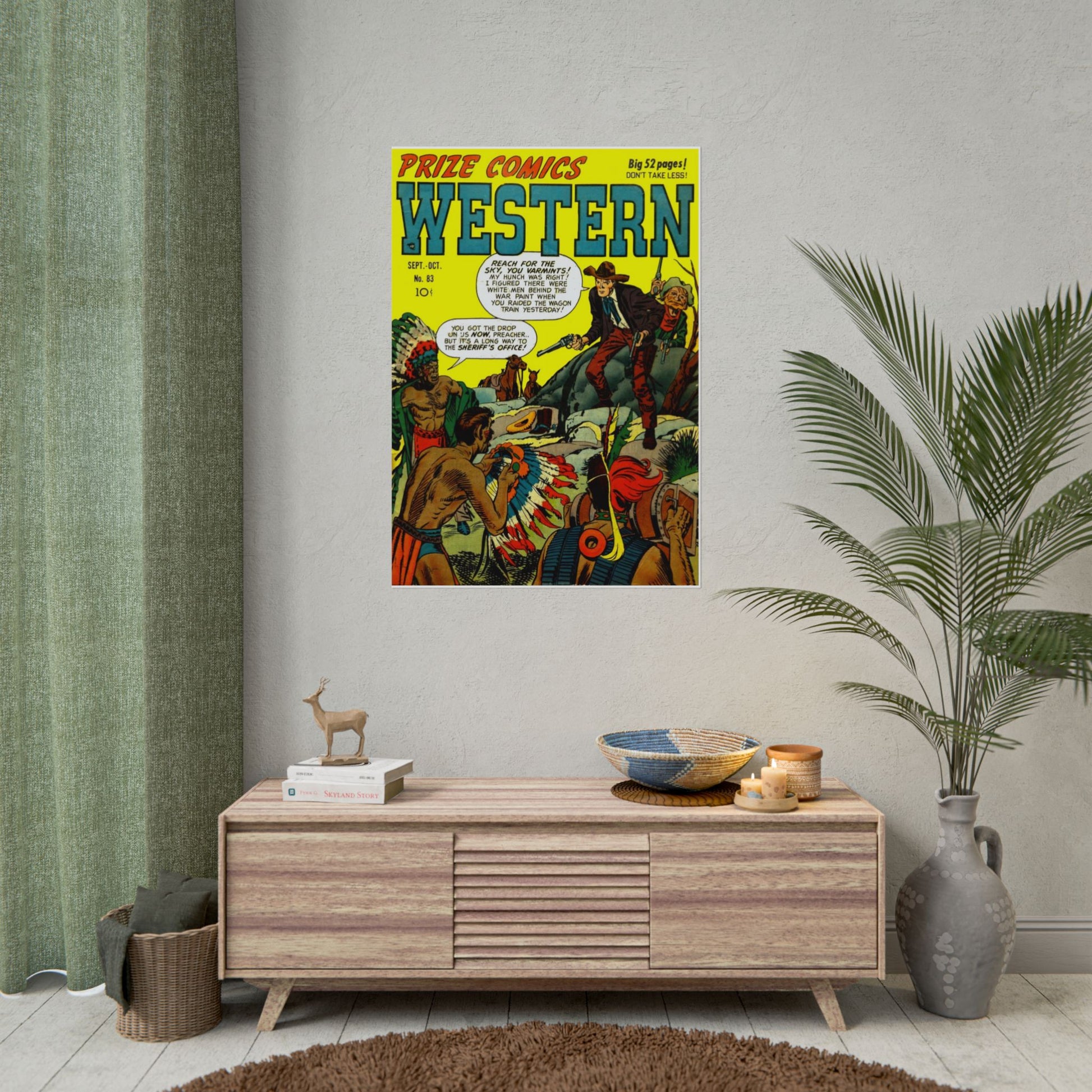 Retro Prize Comics Western Cover Rolled Poster - Old School Male 