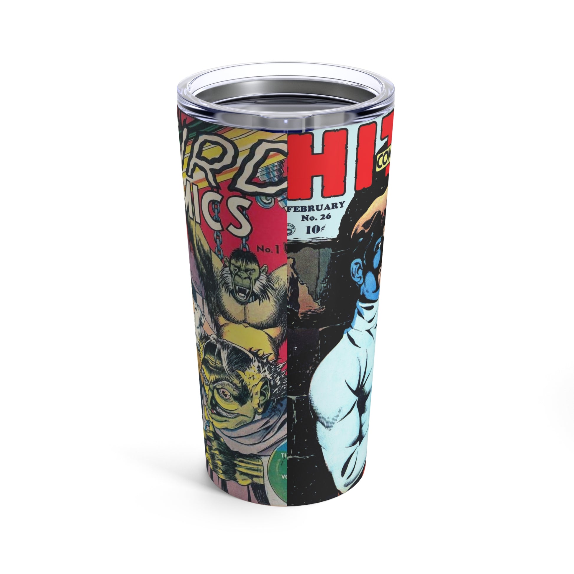 Retro Comic Book Cover Drink Tumbler - Old School Male 