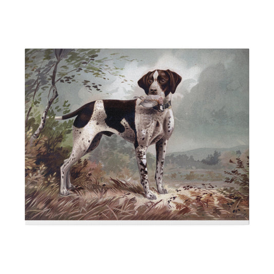 German Pointer Matte Canvas, Stretched, 0.75" - Old School Male 