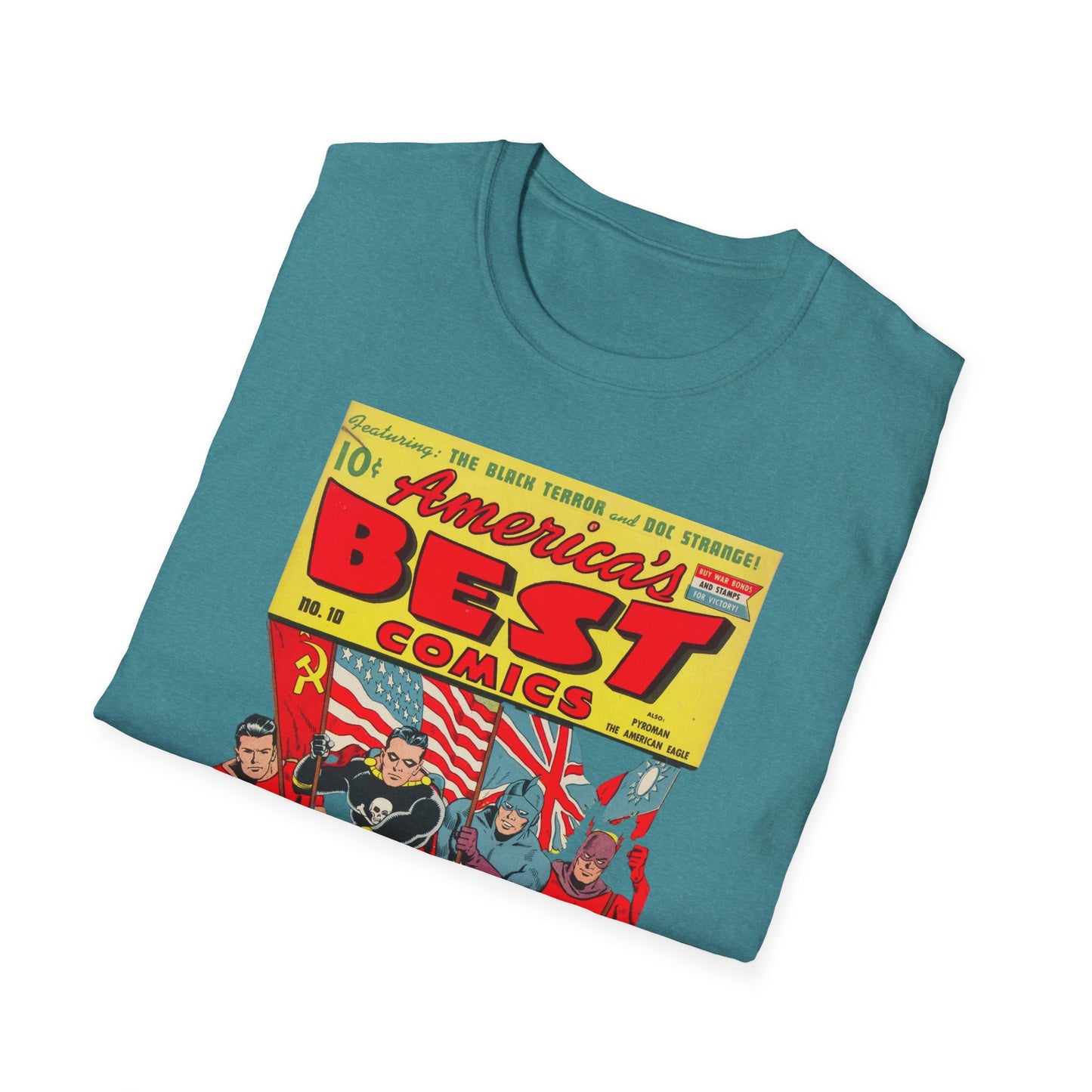 Retro America's Best Comic Book T-Shirt - Unisex Softstyle Tee for Comic Fans & Enthusiasts