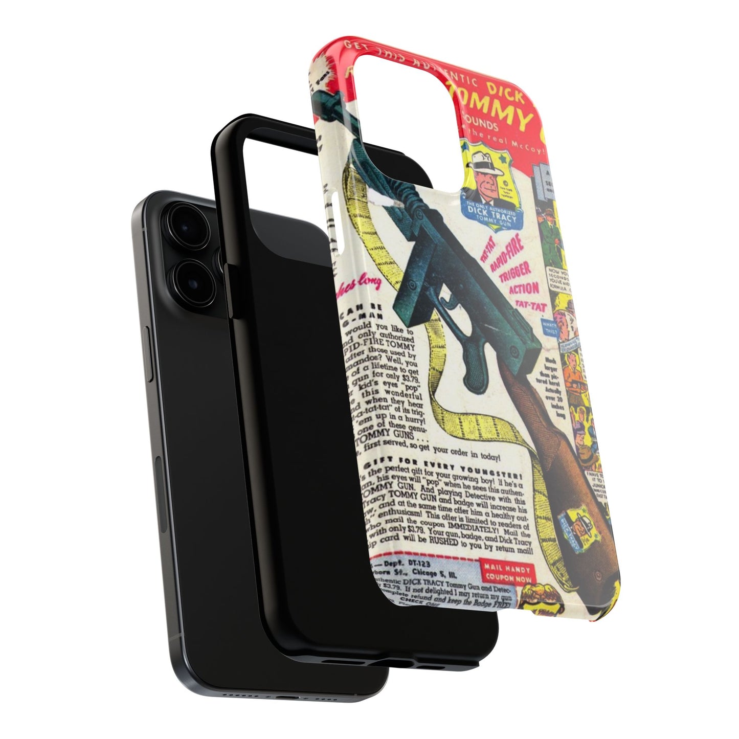 Dick Tracy Tommy Gun Vintage-Inspired Tough Phone Cases