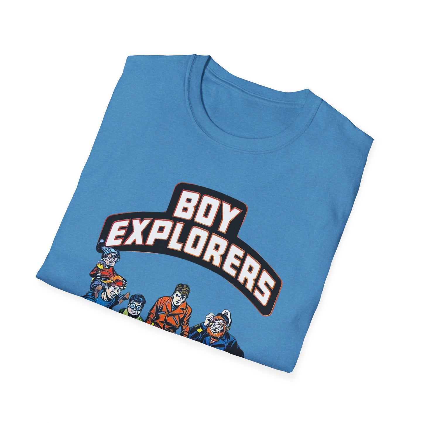 Retro Comic Book Shirt - Softstyle Cotton Tee for Adventure Seekers and Nostalgia Lovers