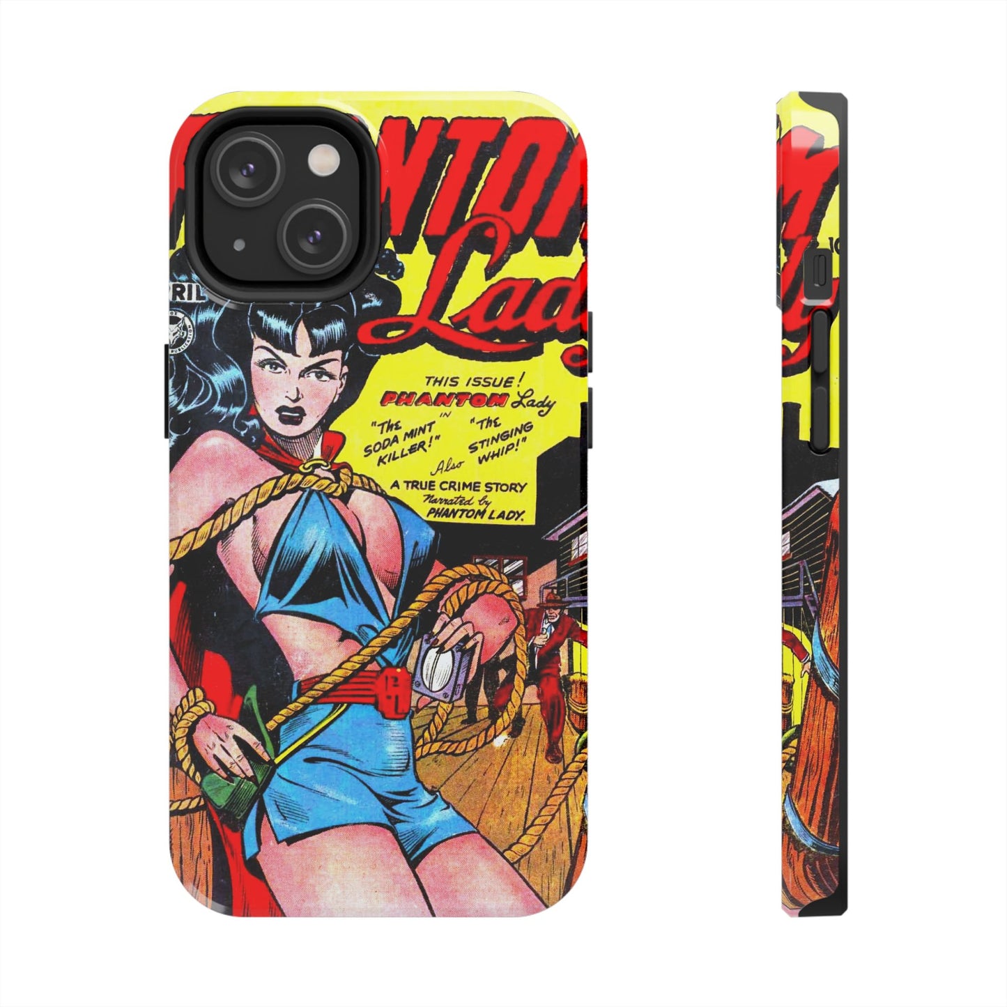 Vintage Phantom Lady Comic Book Phone Cover - Old School Male 