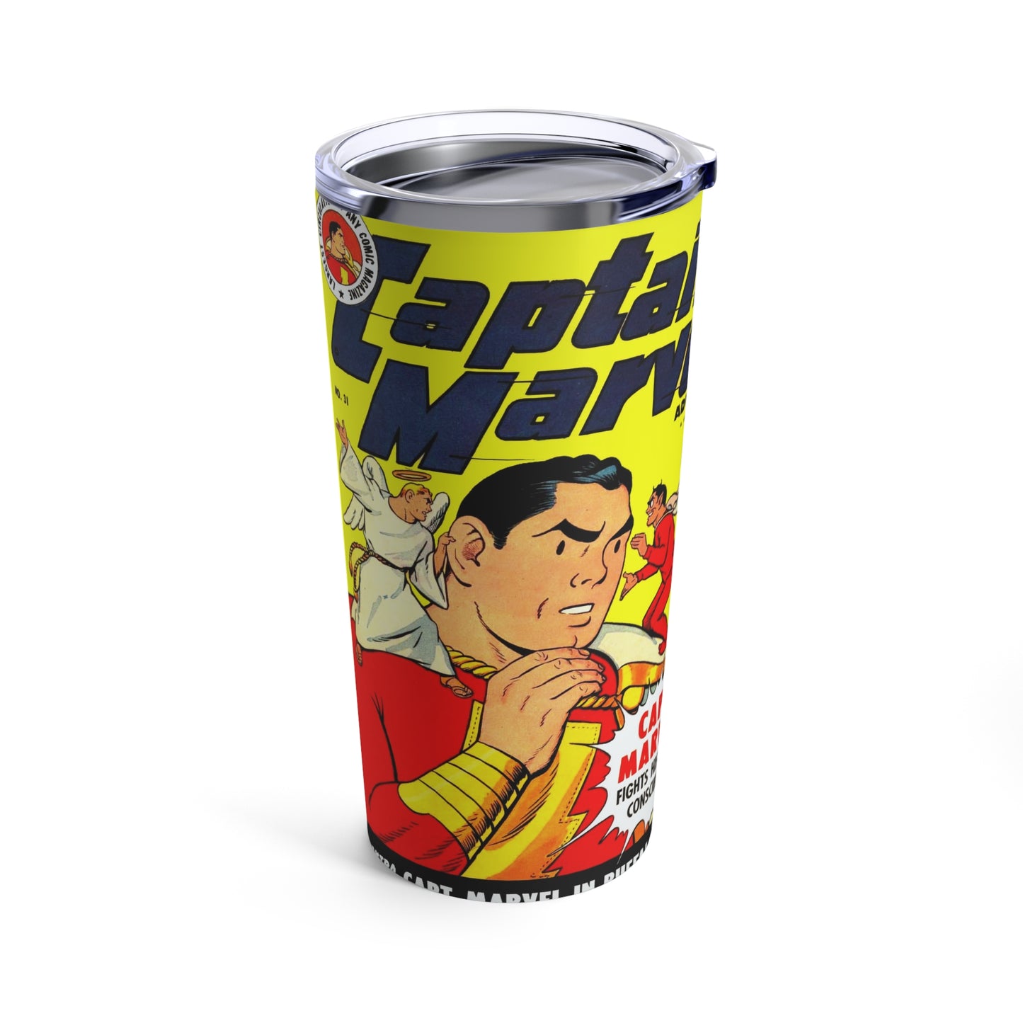 Vintage Captain Marvel Insulated Tumbler 20oz