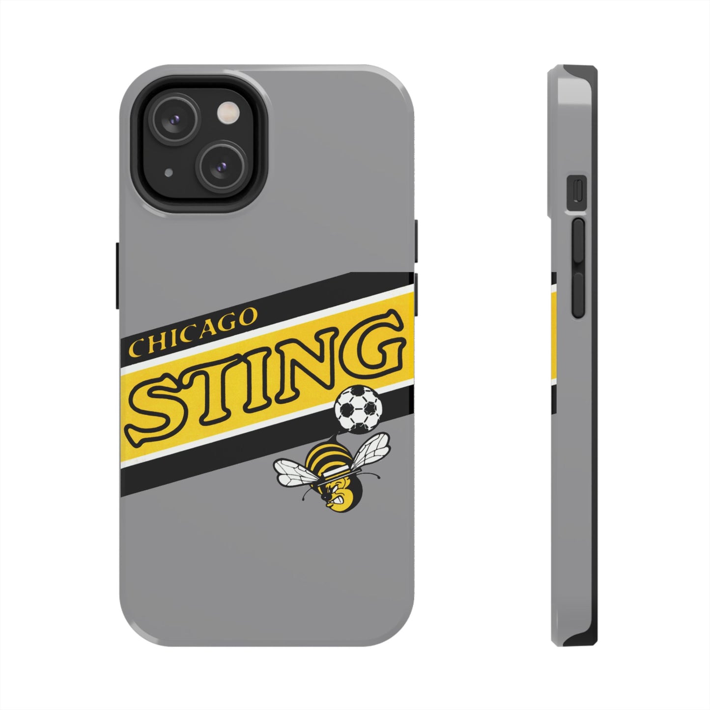 Vintage Chicago Sting Soccer Team Logo Durable Phone Cases - Old School Male 