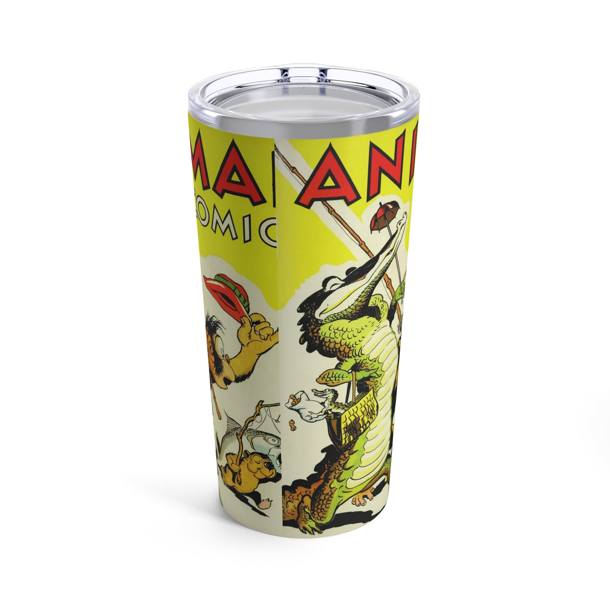 Vintage Animal-Themed Comics Insulated Tumbler 20oz - Old School Male 