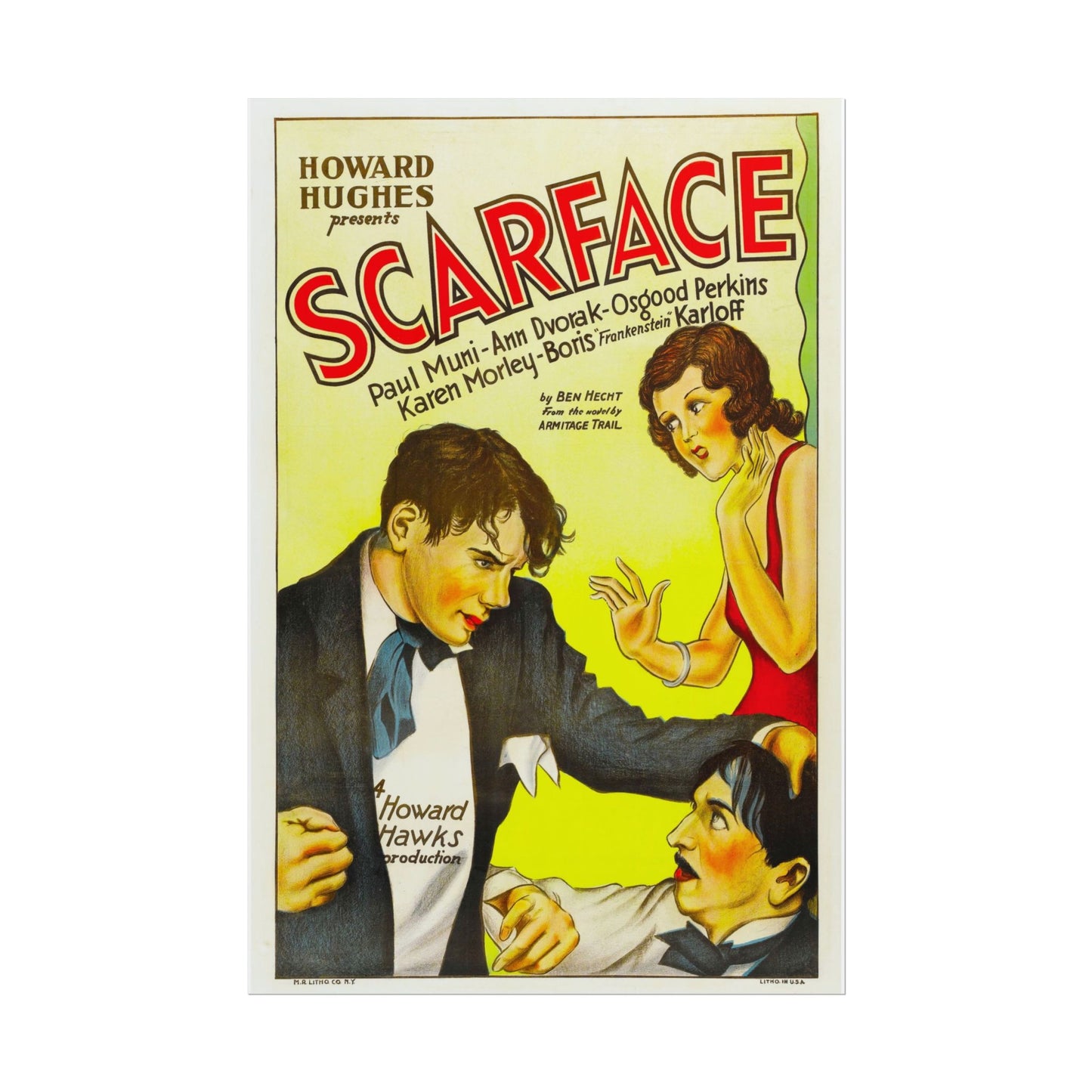 Movie Poster Rolled Posters - Retro Original Scarface Film