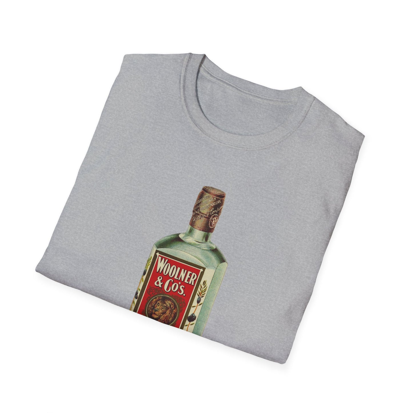 Retro Dry Gin Bottle Graphic Tee - Old School Male 