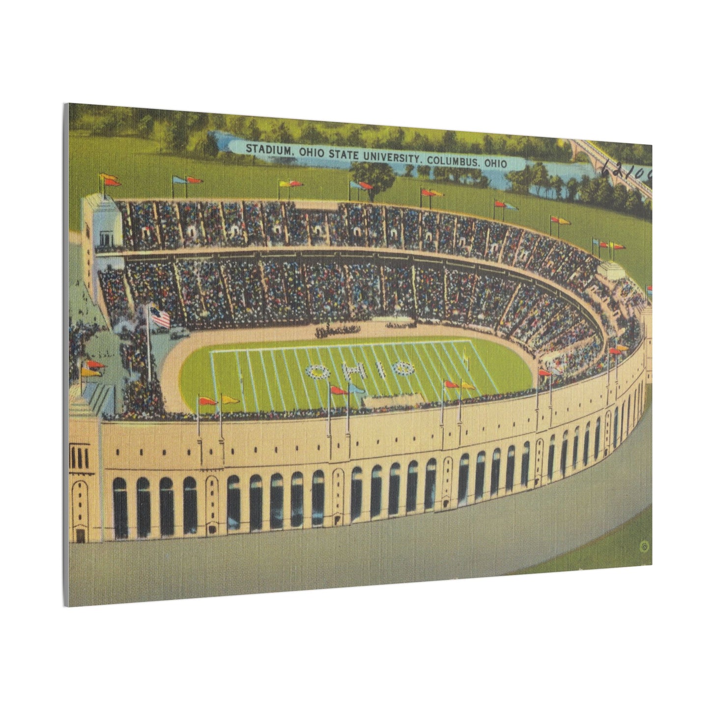 Aerial Canvas Art - Ohio State University Stadium Print