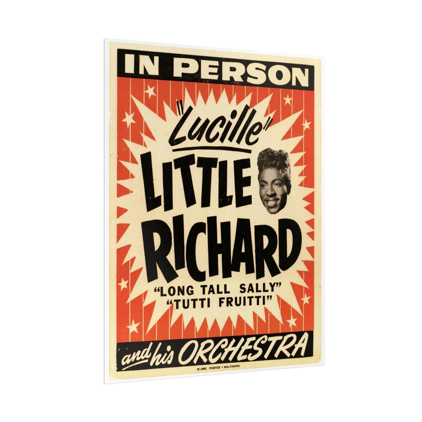 Retro Little Richard Concert Poster Poster Print - Old School Male 