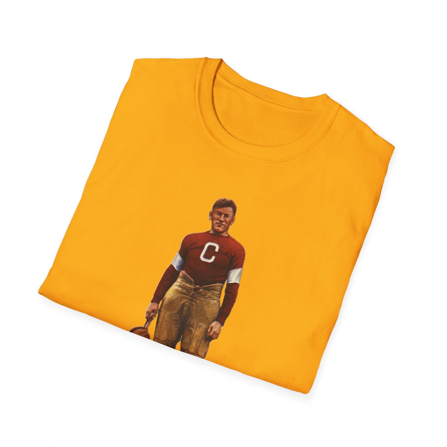 Vintage Jim Thorpe Football Legend Unisex Softstyle Tee - Old School Male 