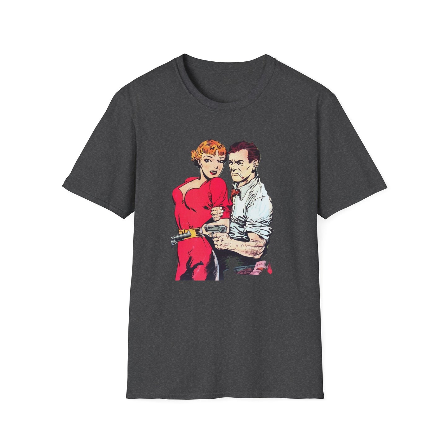 Vintage Comic Style Unisex T-Shirt Featuring Dynamic Duo