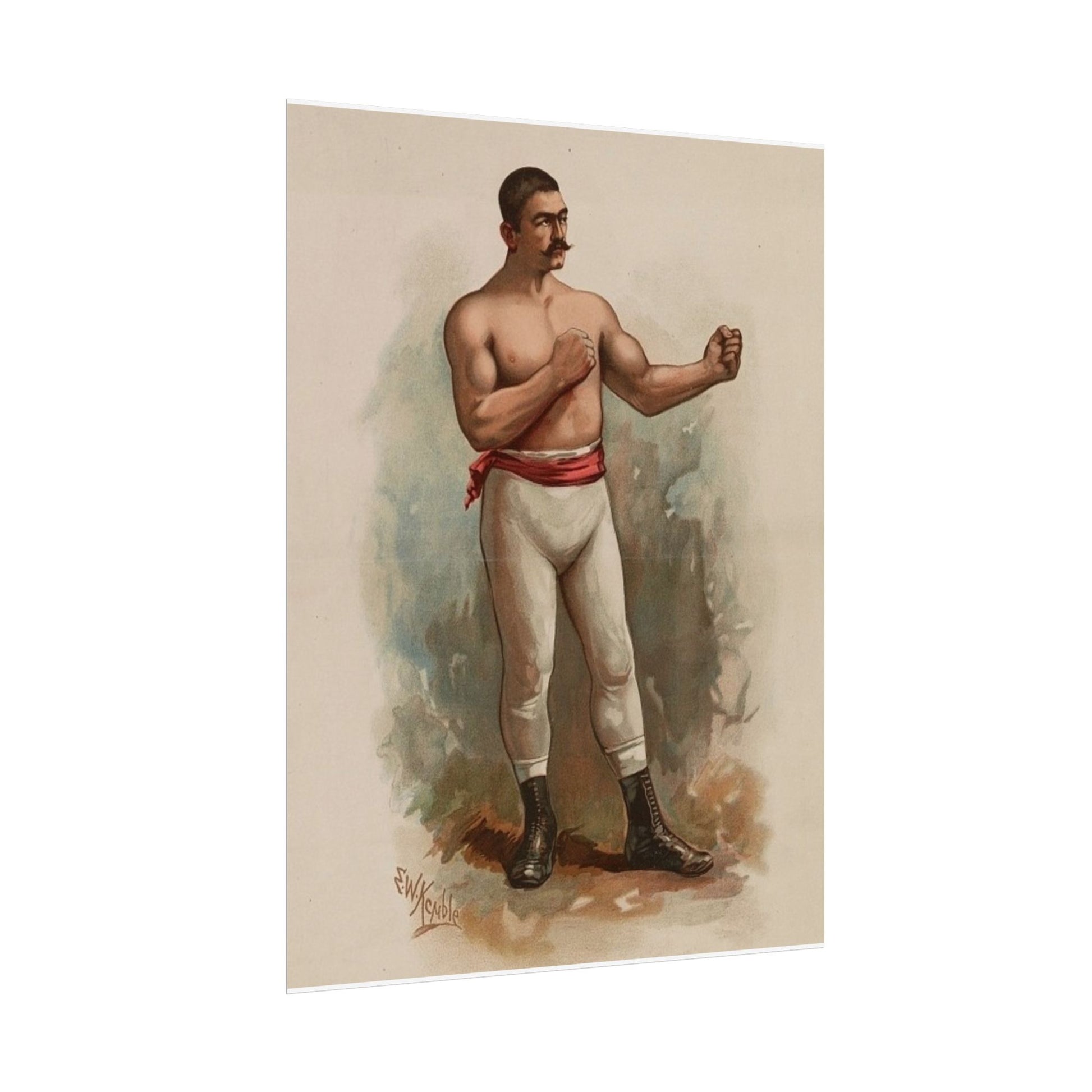 Vintage Champion Pugilist John Sullivan Poster - Old School Male 