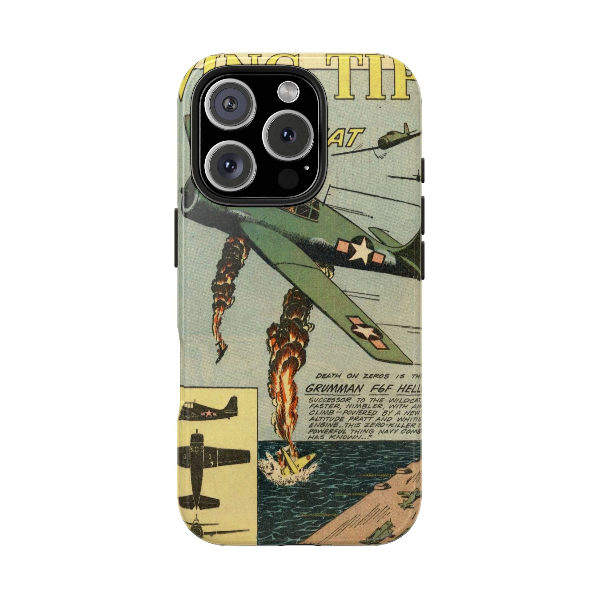 Retro Wings Comic Page Tough Phone Cases - Old School Male 