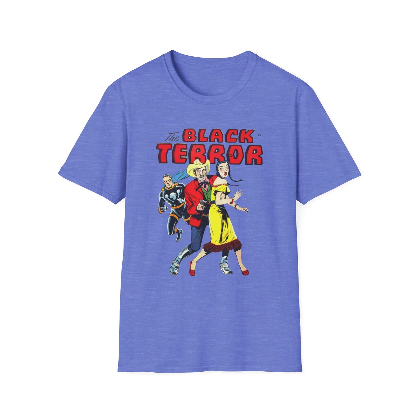 Vintage Black Terror Comic Character T-Shirt - Soft Cotton, Classic Fit for Retro Fans