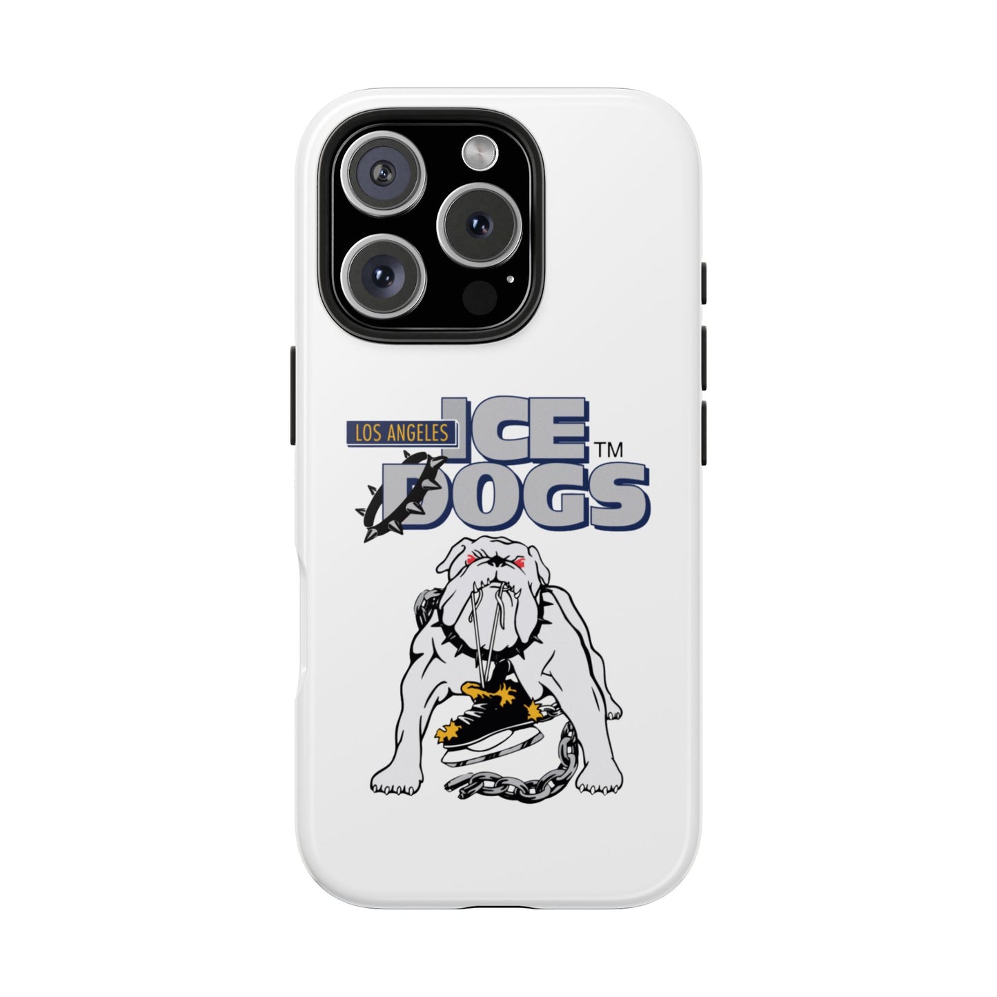 Vintage Los Angeles Ice Dogs Hockey Team Logo Durable Phone Cases - Old School Male 