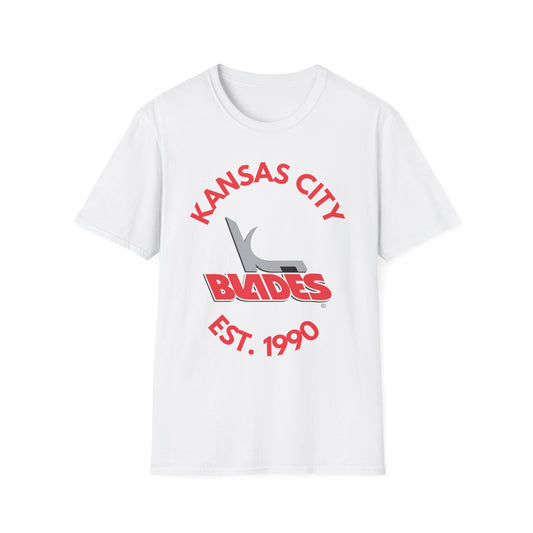 Kansas City Blades Unisex Softstyle T-Shirt - Old School Male 