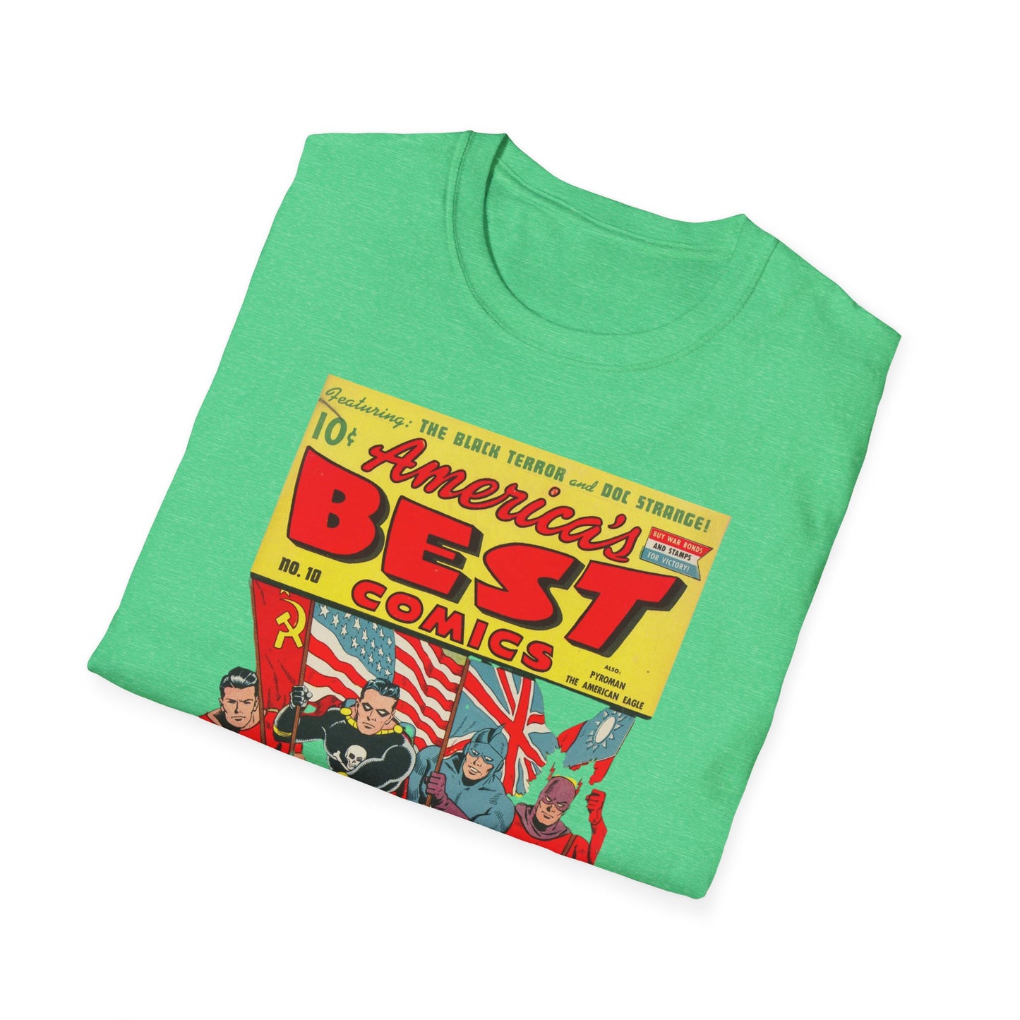 Retro America's Best Comic Book T-Shirt - Unisex Softstyle Tee for Comic Fans & Enthusiasts