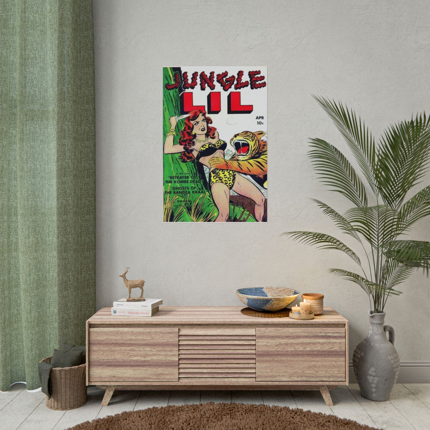 Retro Comic Jungle Lil Rolled Poster