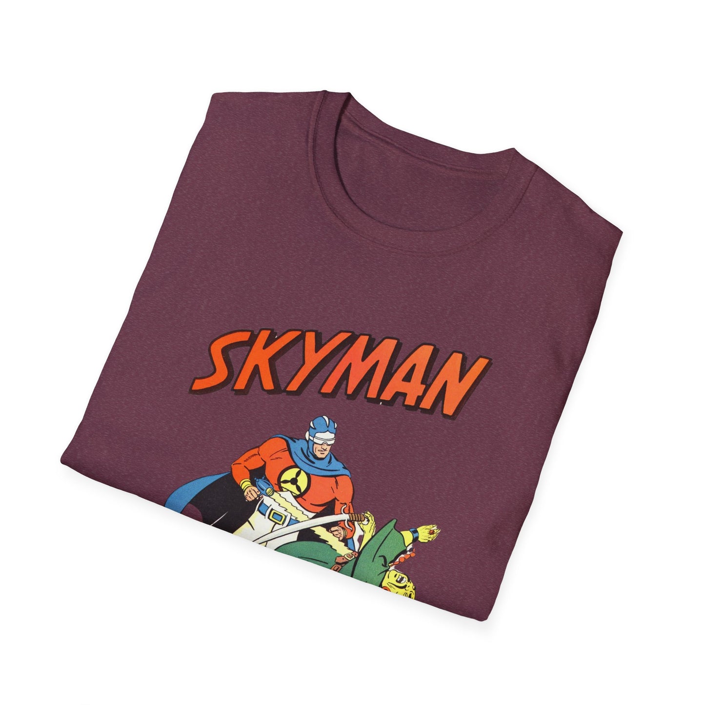 Vintage Comic T-Shirt: 100% Cotton Skyman Graphic Tee for Nostalgic Comic Fans