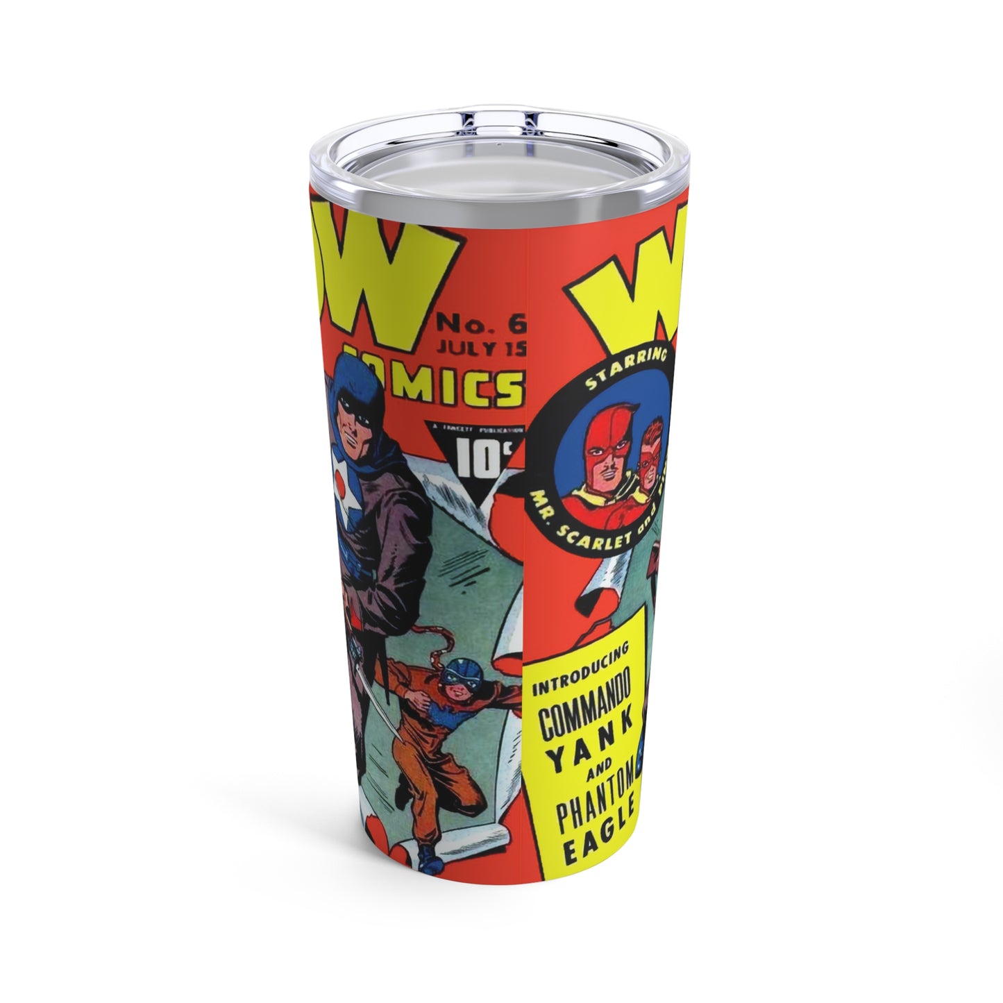 Vintage Comic Art Insulated Tumbler 20oz - Old School Male 