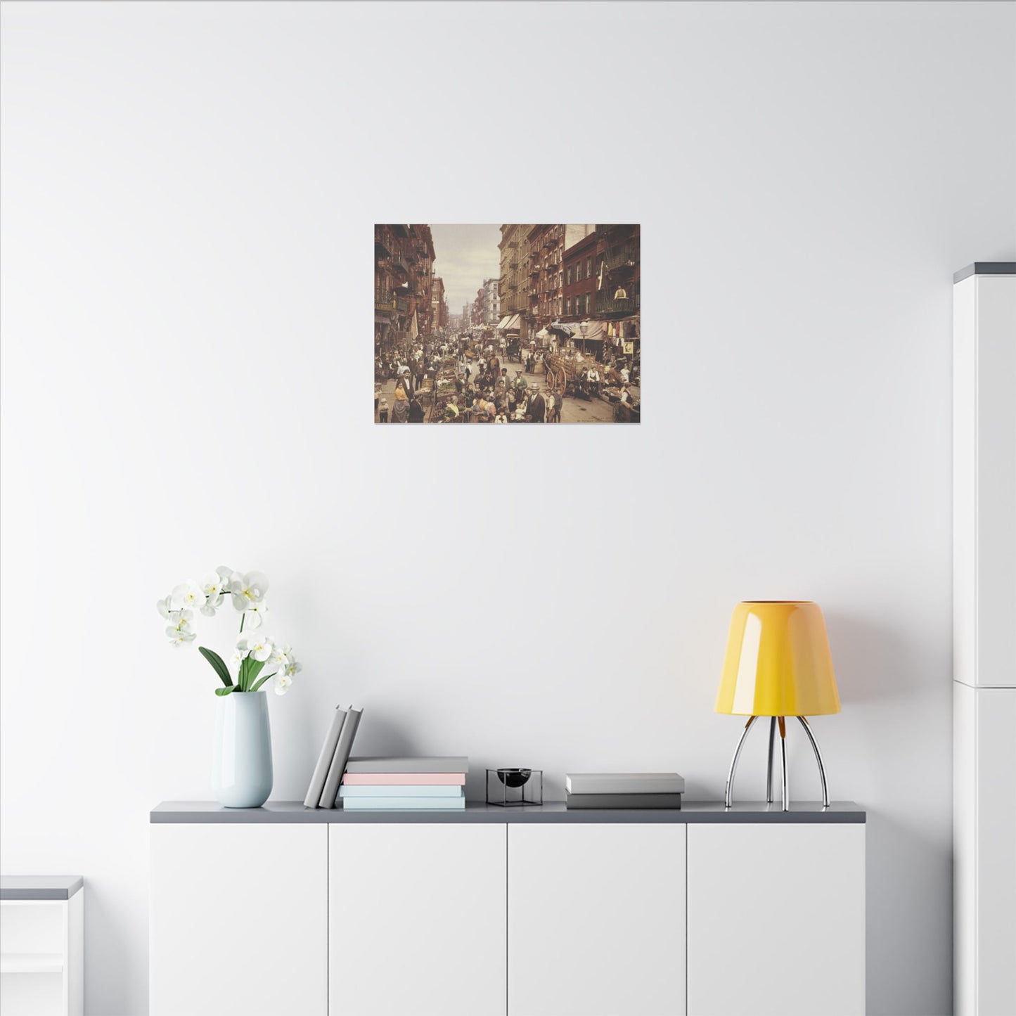 Vintage New York City Street Scene Matte Canvas Print - Stretched, 0.75" Frame (Available in Multiple Sizes)