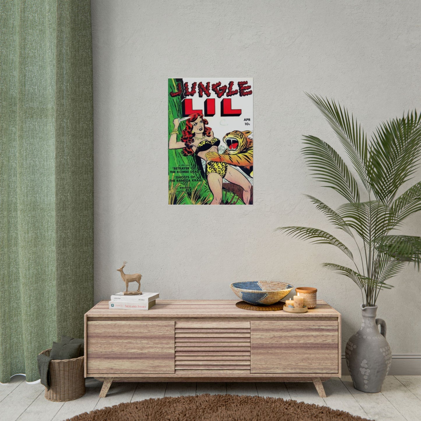 Retro Comic Jungle Lil Rolled Poster