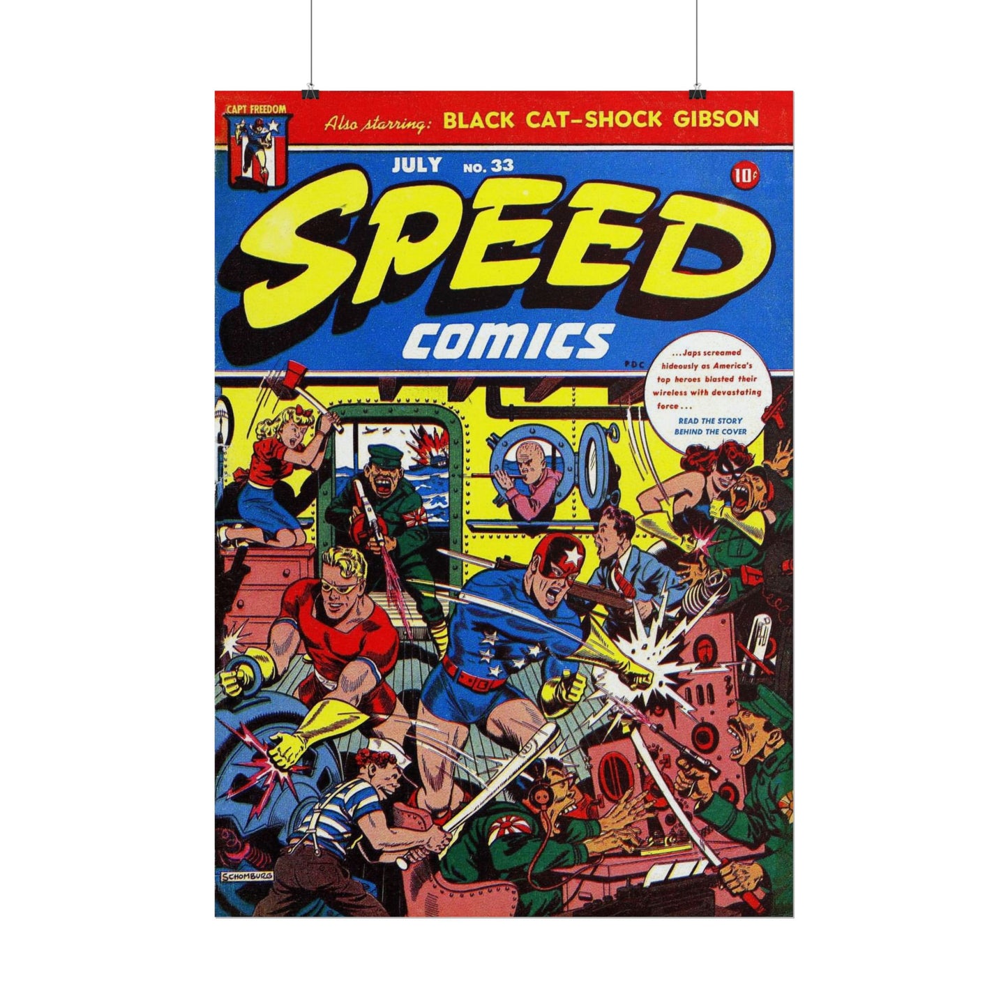 Retro Speed Comics Rolled Poster Rolled Posters