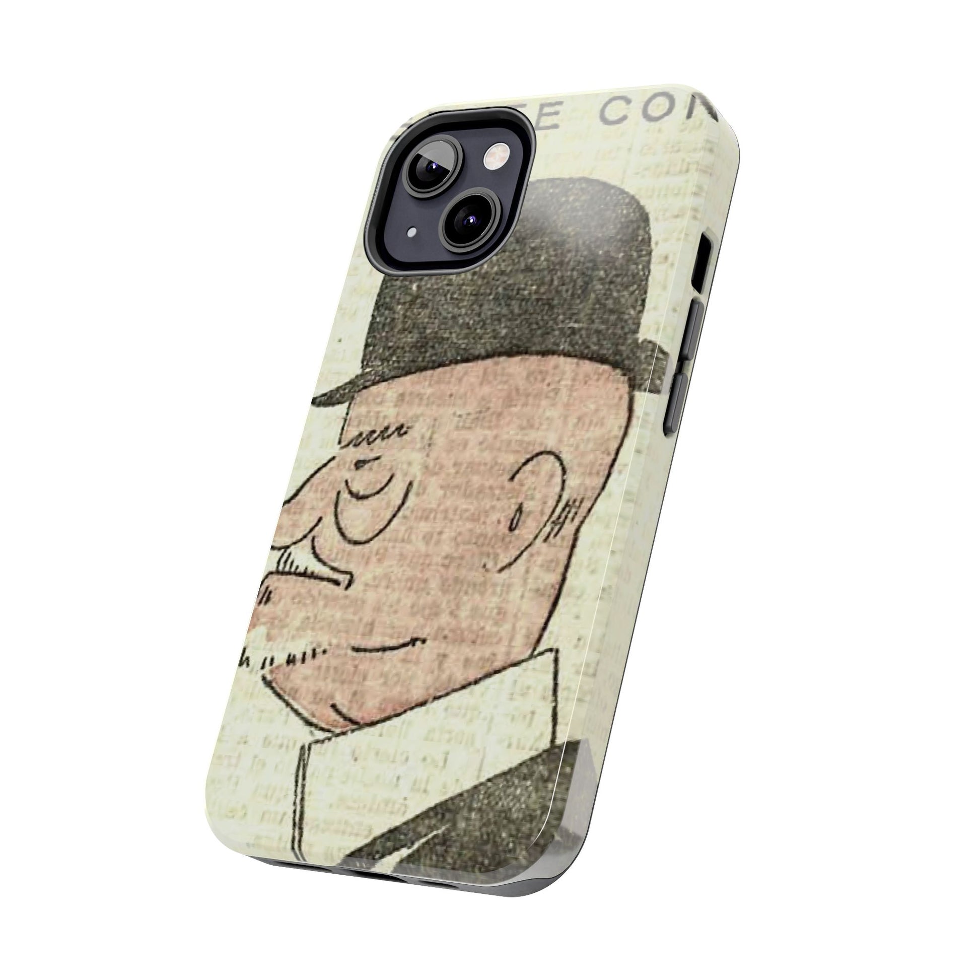 Dapper Gent in Bowler Hat Phone Case - Old School Male 