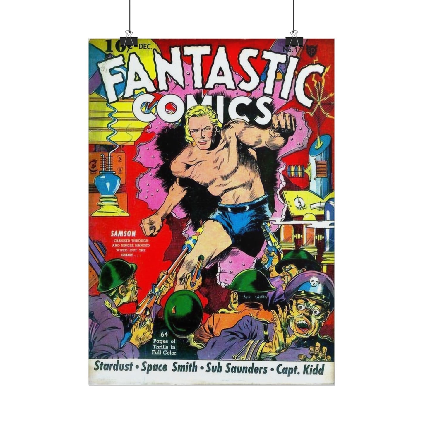 1950s Fantastic Comics Cover Poster Print