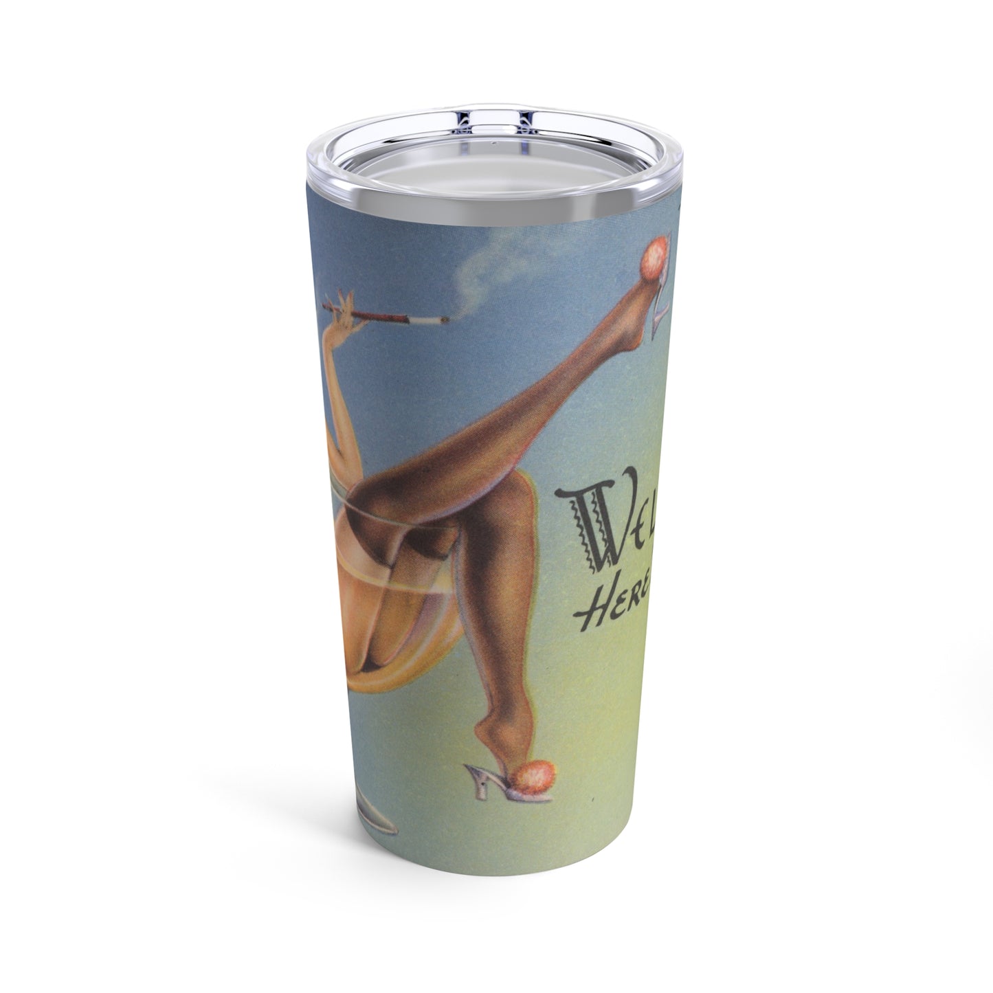 Vintage Pinup Girl Insulated Tumbler 20oz - Old School Male 