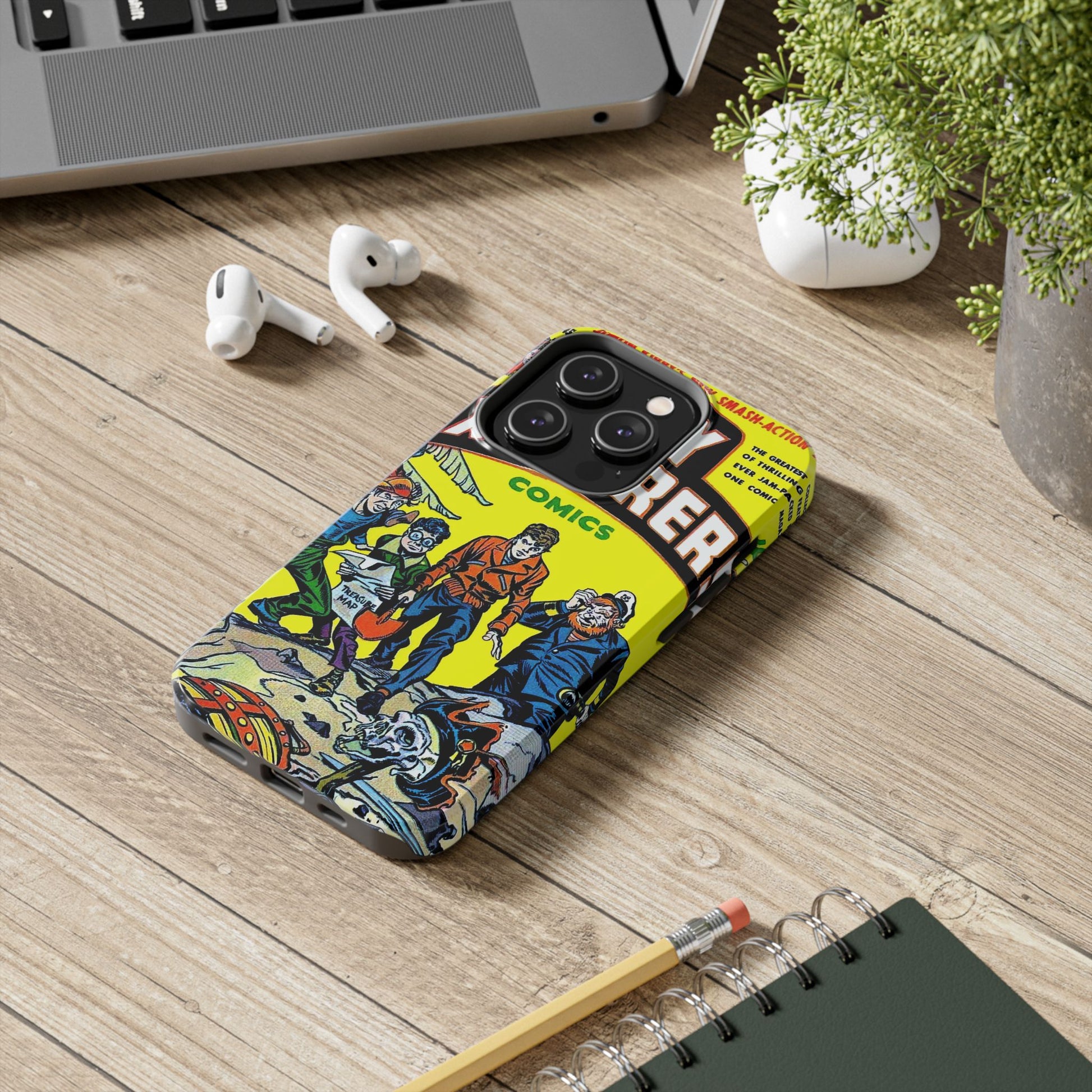 Vintage Comic Book Cover Rugged Phone Cases - Old School Male 