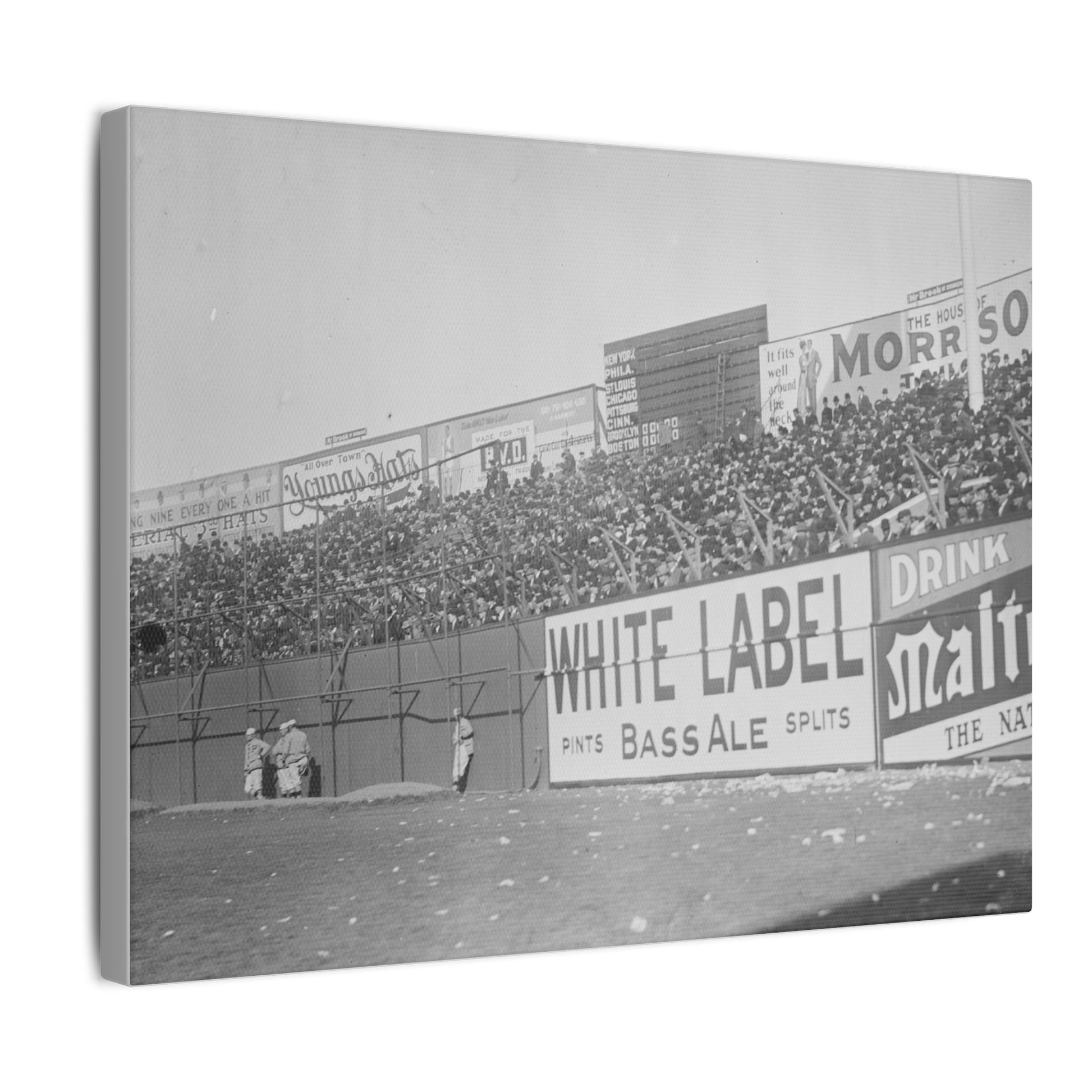 Vintage Bleachers at the Polo Grounds in NYC Canvas Print - Old School Male 