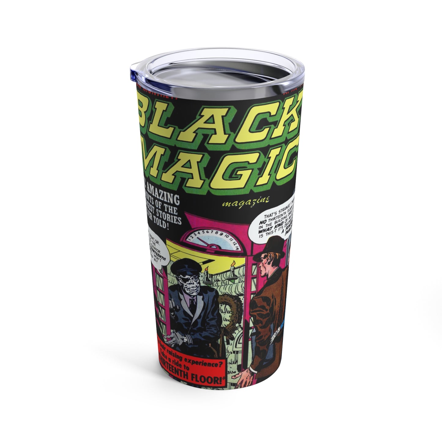 20oz Tumbler - Retro Comic Book Design - Old School Male 