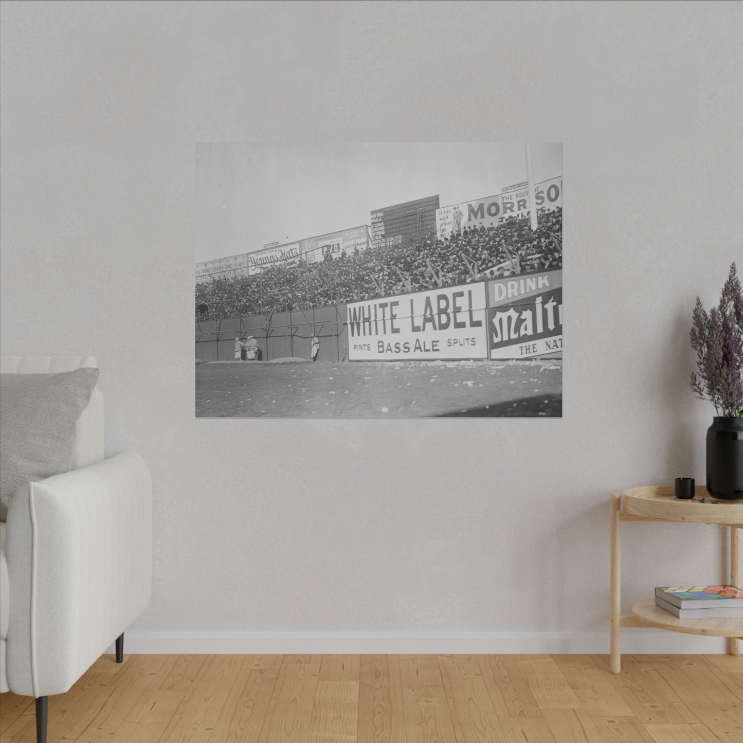 Vintage Bleachers at the Polo Grounds in NYC Canvas Print