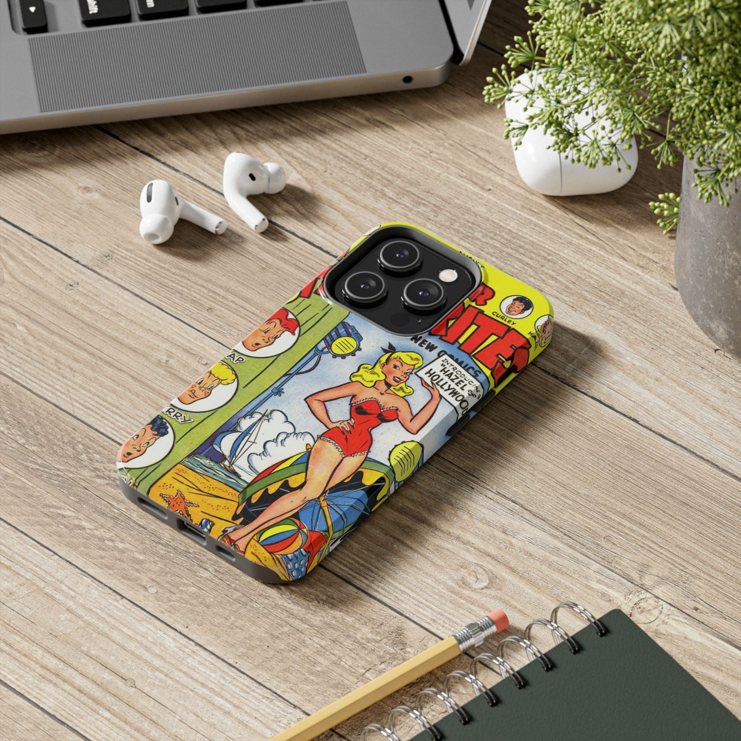 Vintage Comic Book Phone Case - Retro Art Design - Old School Male 