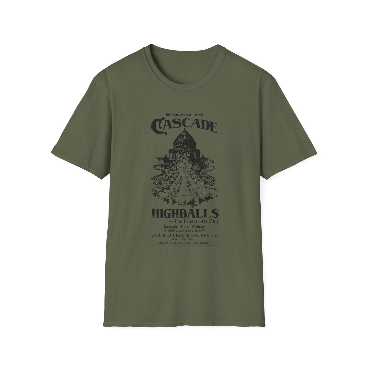 Vintage Cascade Highballs T-Shirt - 100% Cotton, Classic Fit, Versatile Style for Any Occasion