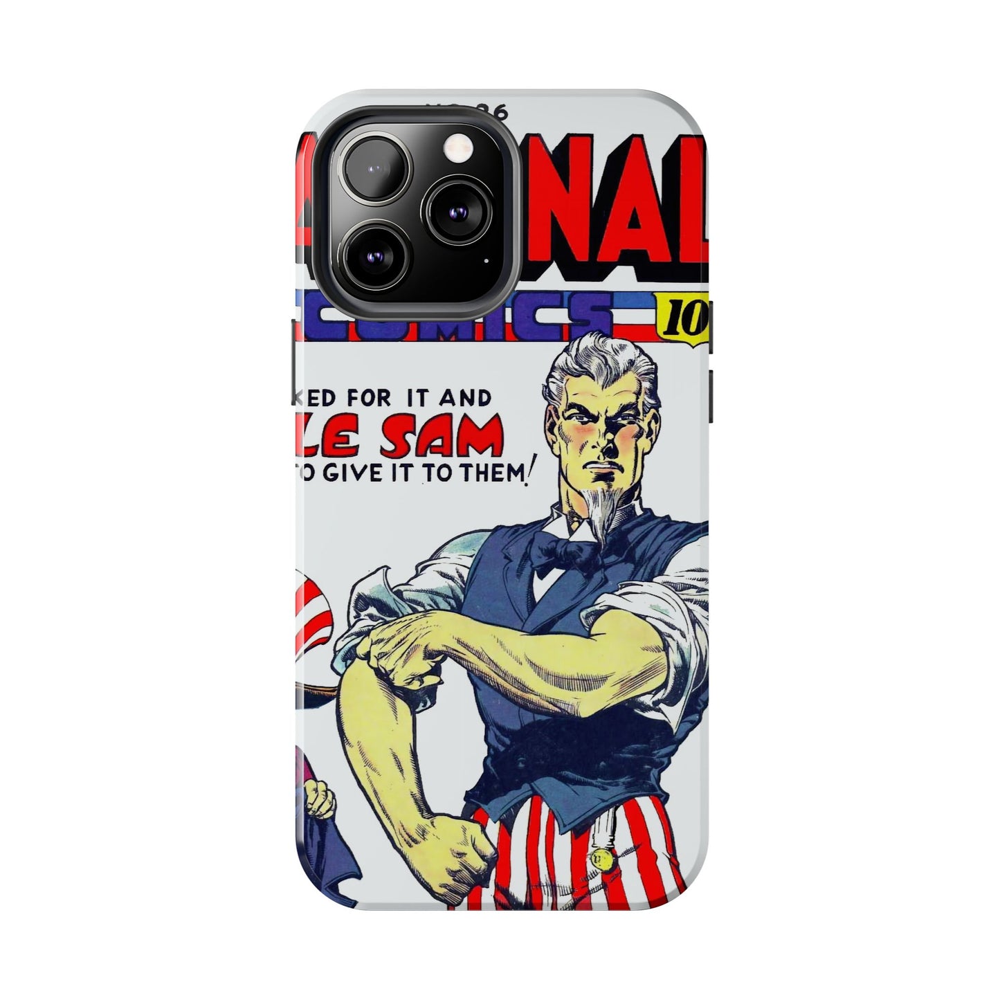 Vintage Comic Art Durable Phone Cases - Old School Male 