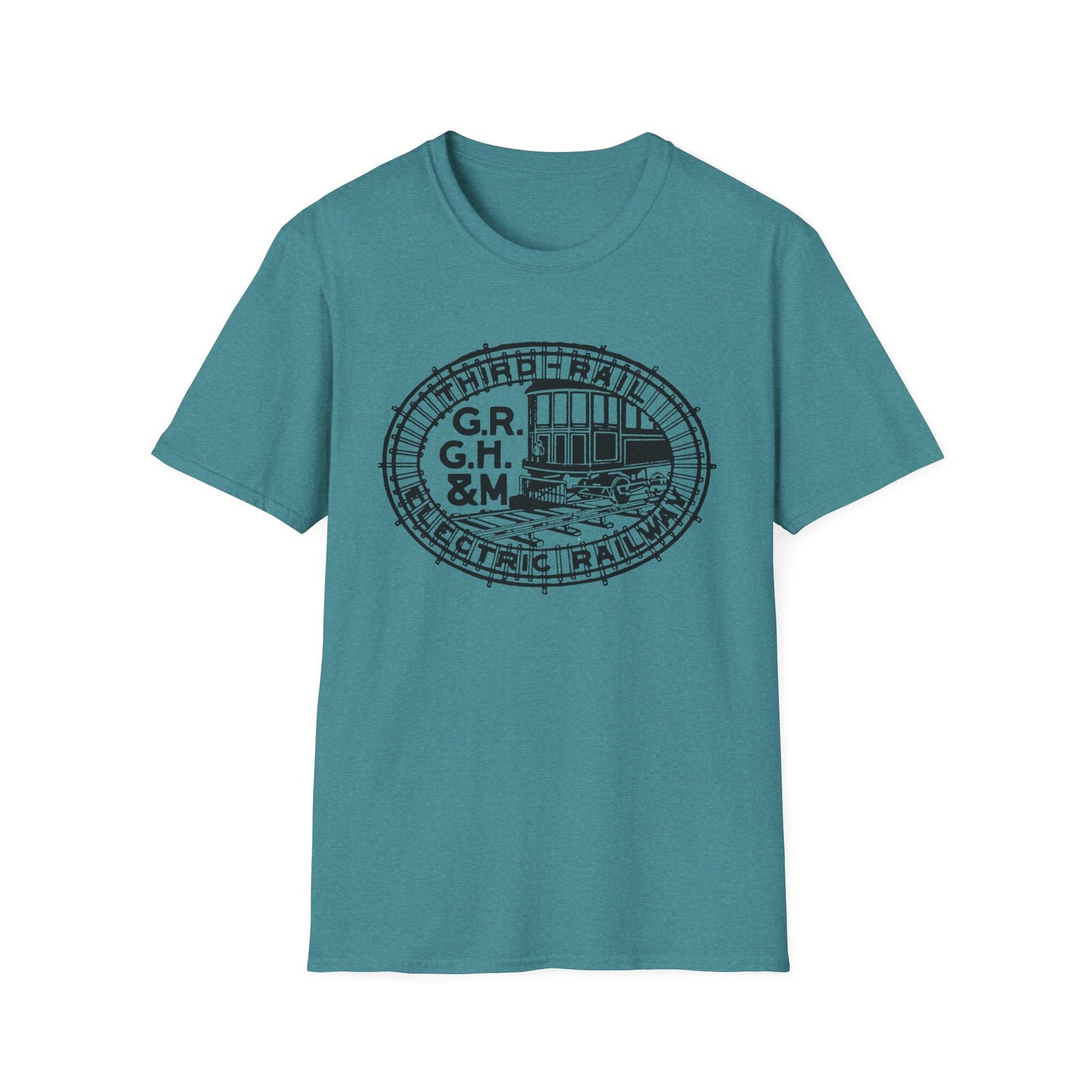 All Aboard The Style Express! Vintage Railroad Logo T-Shirt - 100% Cotton Comfort for Train Lovers!