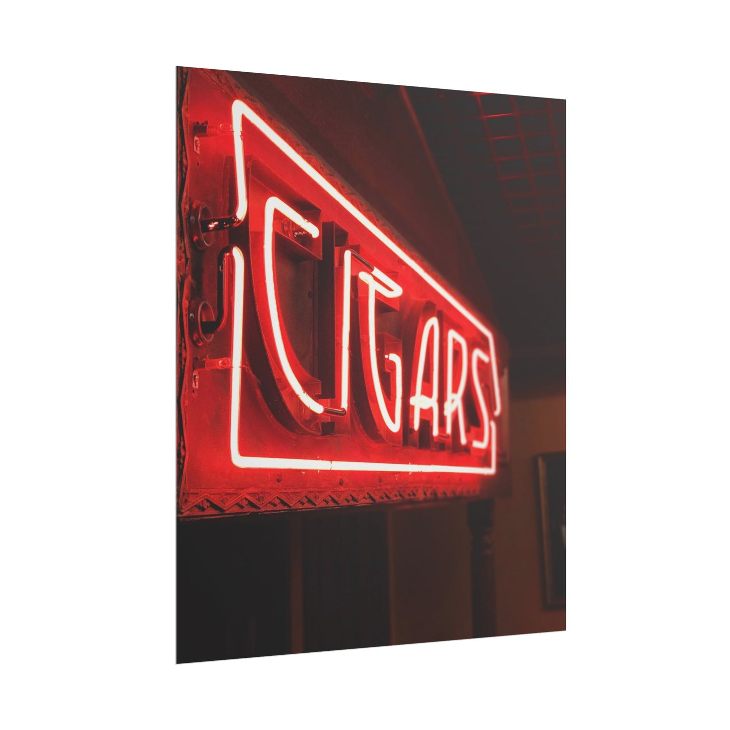 Neon Cigar Sign Poster