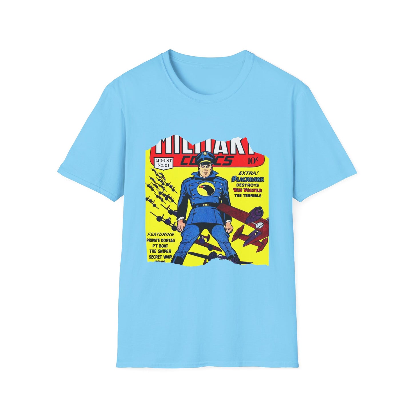 Vintage-Inspired Comic Cover Unisex Softstyle Tee - Old School Male 