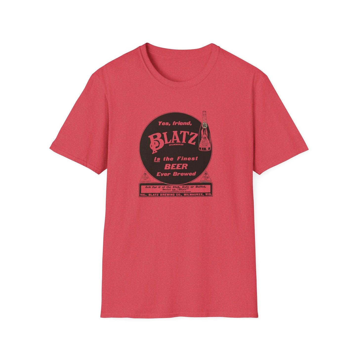 Vintage Blatz Brewing T-Shirt | 100% Cotton Retro Tee for Beer Lovers & Collectors