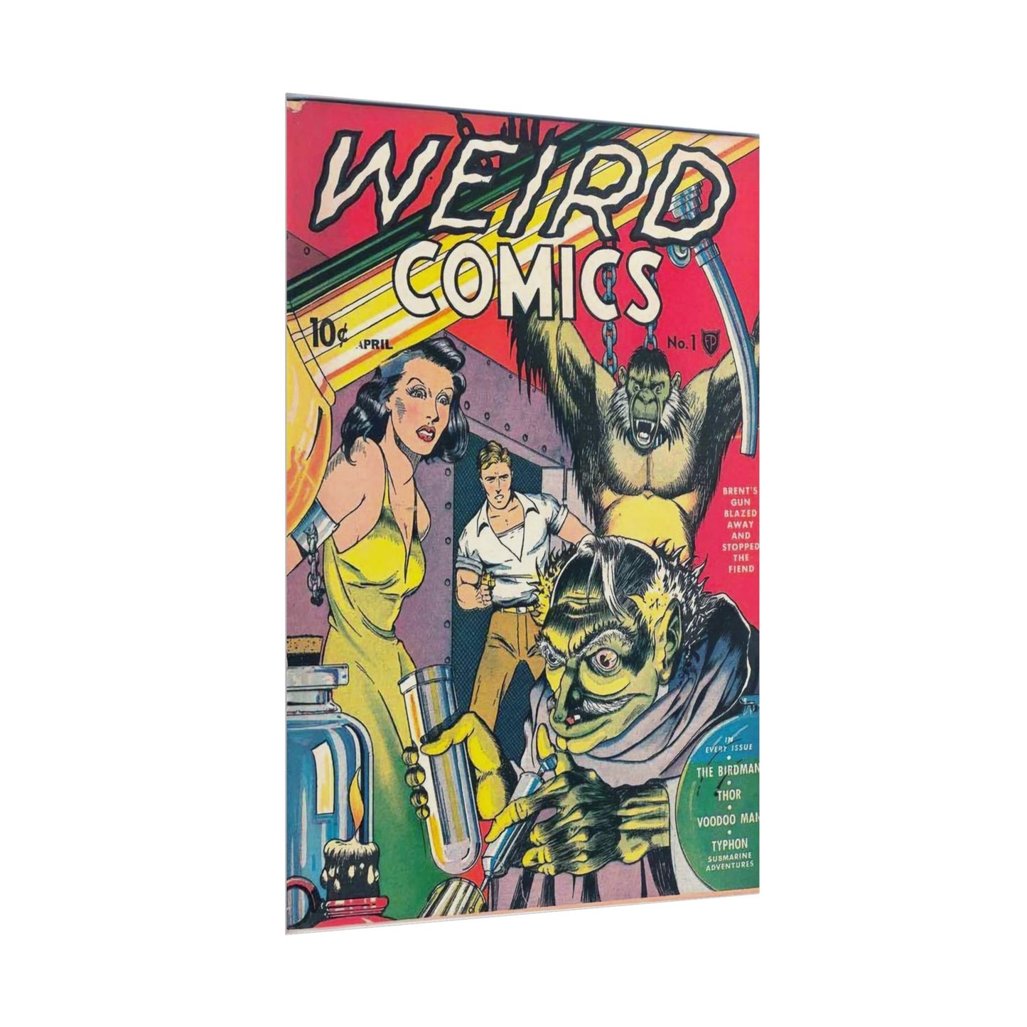 Retro Weird Comics Number 1 Cover Poster