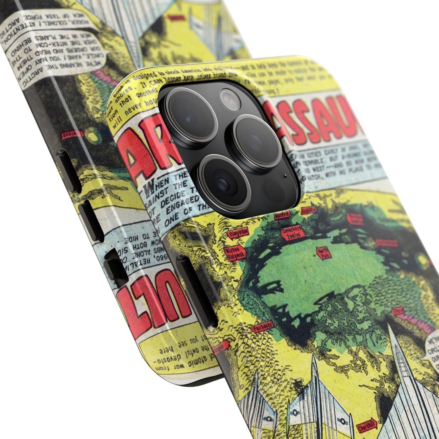 Vintage Atomic Warfare Comic Page Rugged Phone Cases