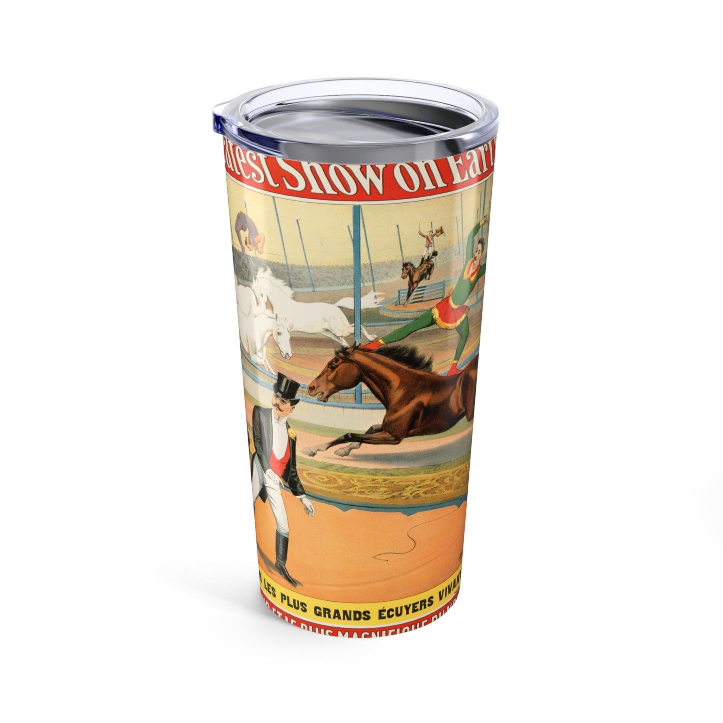 Vintage Circus Ad 20oz Insulated Stainless Steel Tumbler - Old School Male 