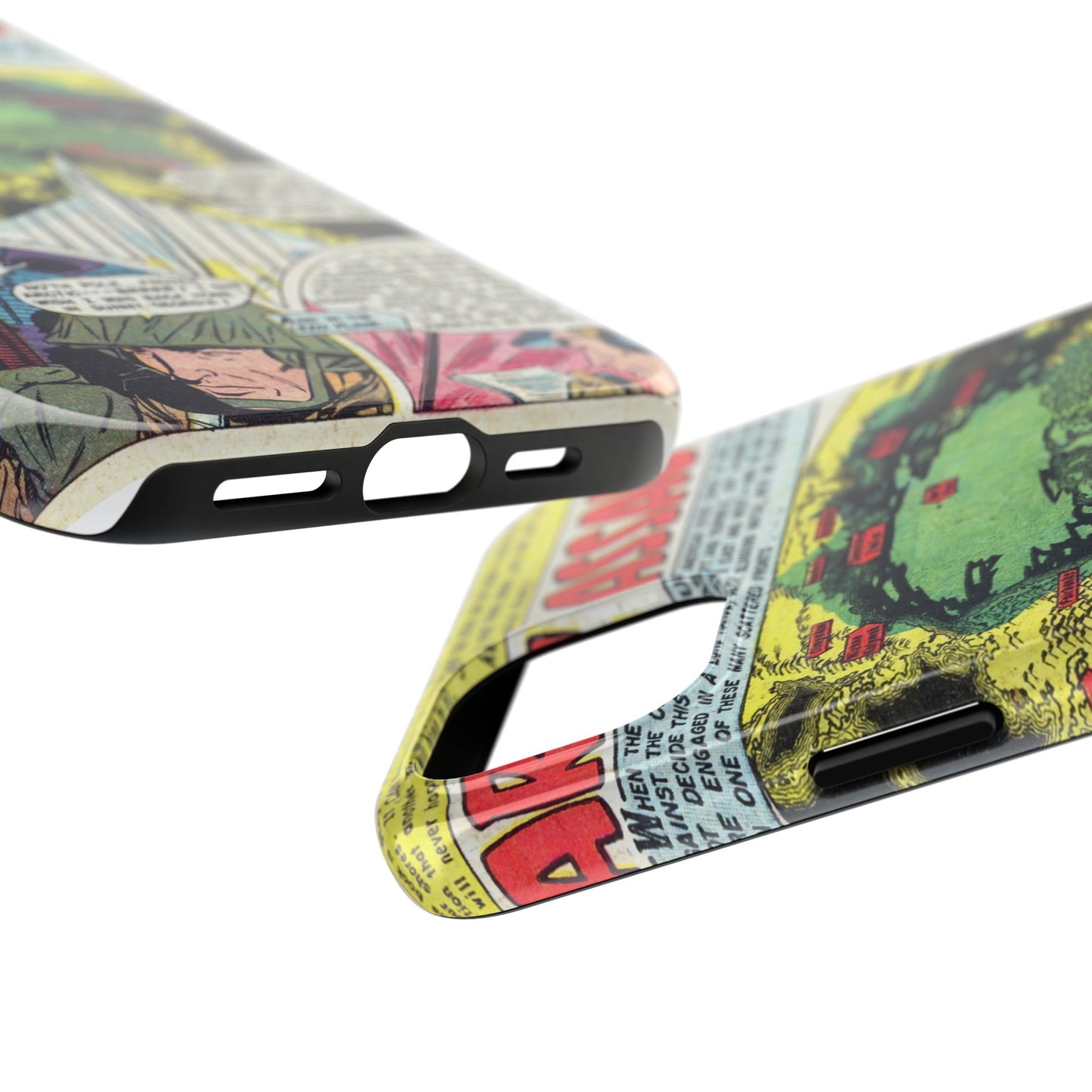 Vintage Atomic Warfare Comic Page Rugged Phone Cases