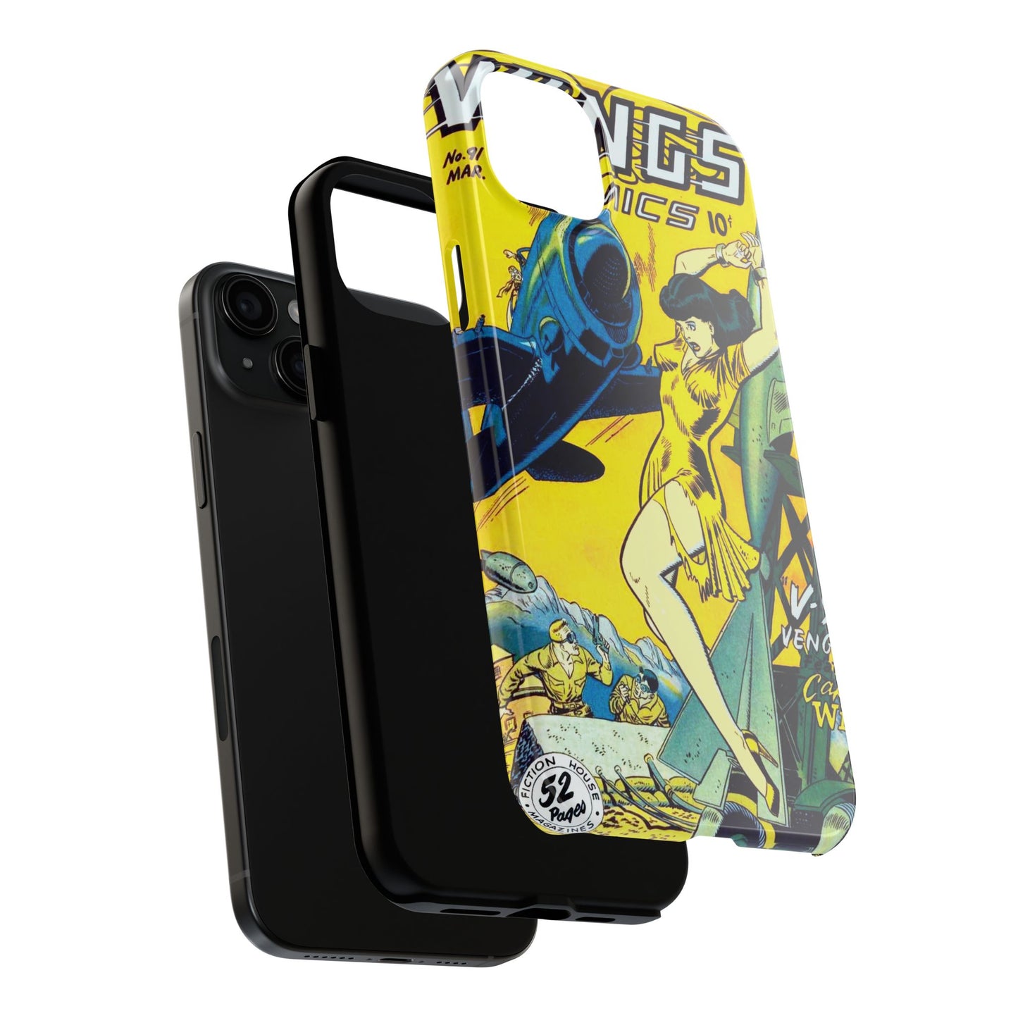 Vintage Comic Book Phone Case - Retro Design Shield